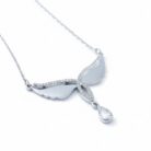 Elegant Wing Drop Pendant Necklace Gallery Image