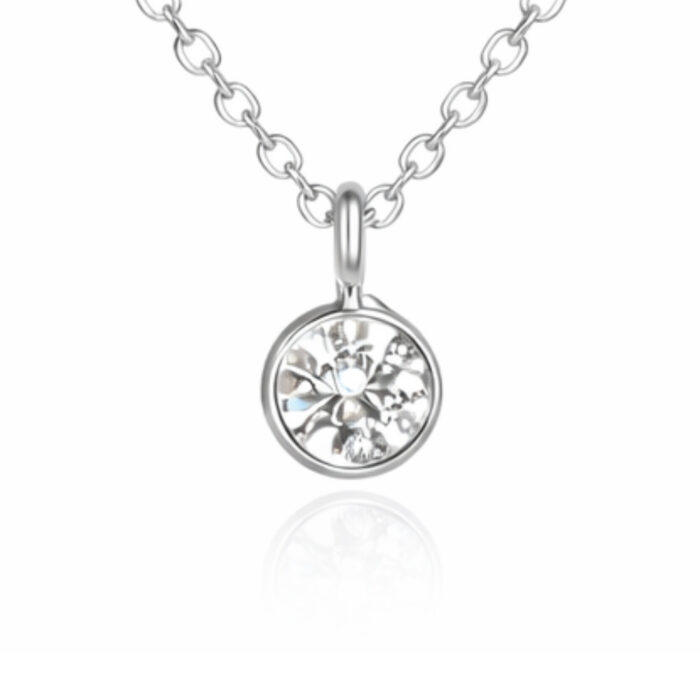 Layered Whale Tail Crystal Necklace