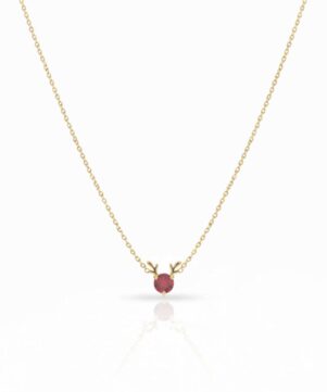 The 'Noel' Reindeer Antler Pendant Necklace (304 Stainless Steel)