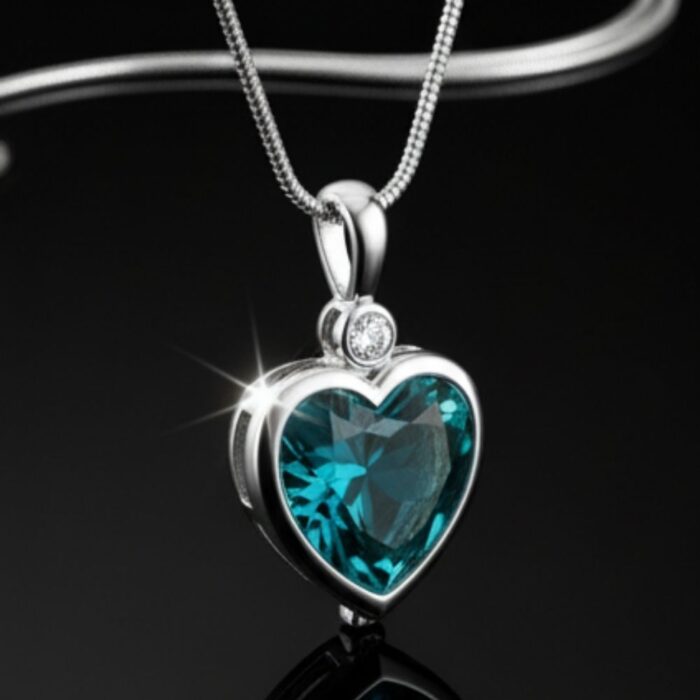 Timeless Love Heart Solitaire Necklace gallery image