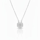 Duo Bloom 2-in-1 Rhinestone Halo Pendant Necklace