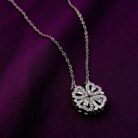Duo Bloom 2-in-1 Rhinestone Pendant Necklace beautiful