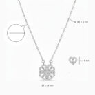 Duo Bloom 2-in-1 Rhinestone Pendant Necklace detail