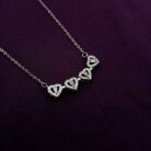 Duo Bloom 2-in-1 Rhinestone Pendant Necklace second way