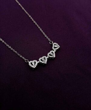 Duo Bloom 2-in-1 Rhinestone Pendant Necklace second way