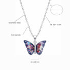 Aurora Butterfly Enamel Pendant Necklace detail (1)