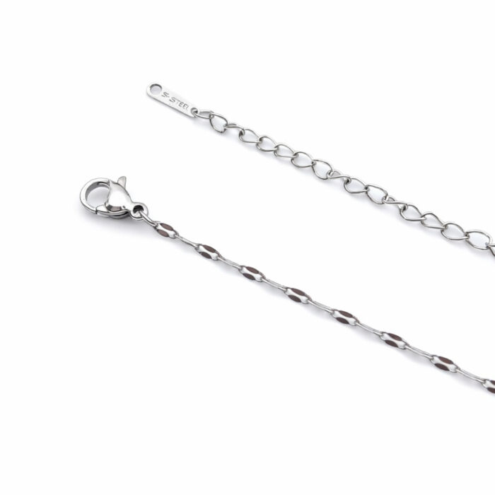 Aurora Butterfly Enamel Pendant Necklace stainless steel chain